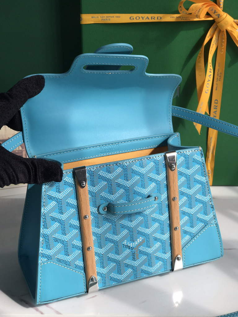 Goyard Saïgon Souple Mini Bag GY020192 Blue Leather