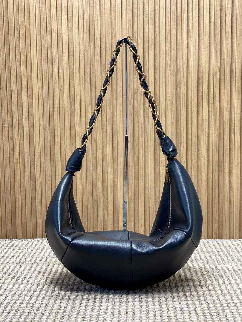 Saint Laurent 862210 YSL AMALIA hobo in lambskin Black