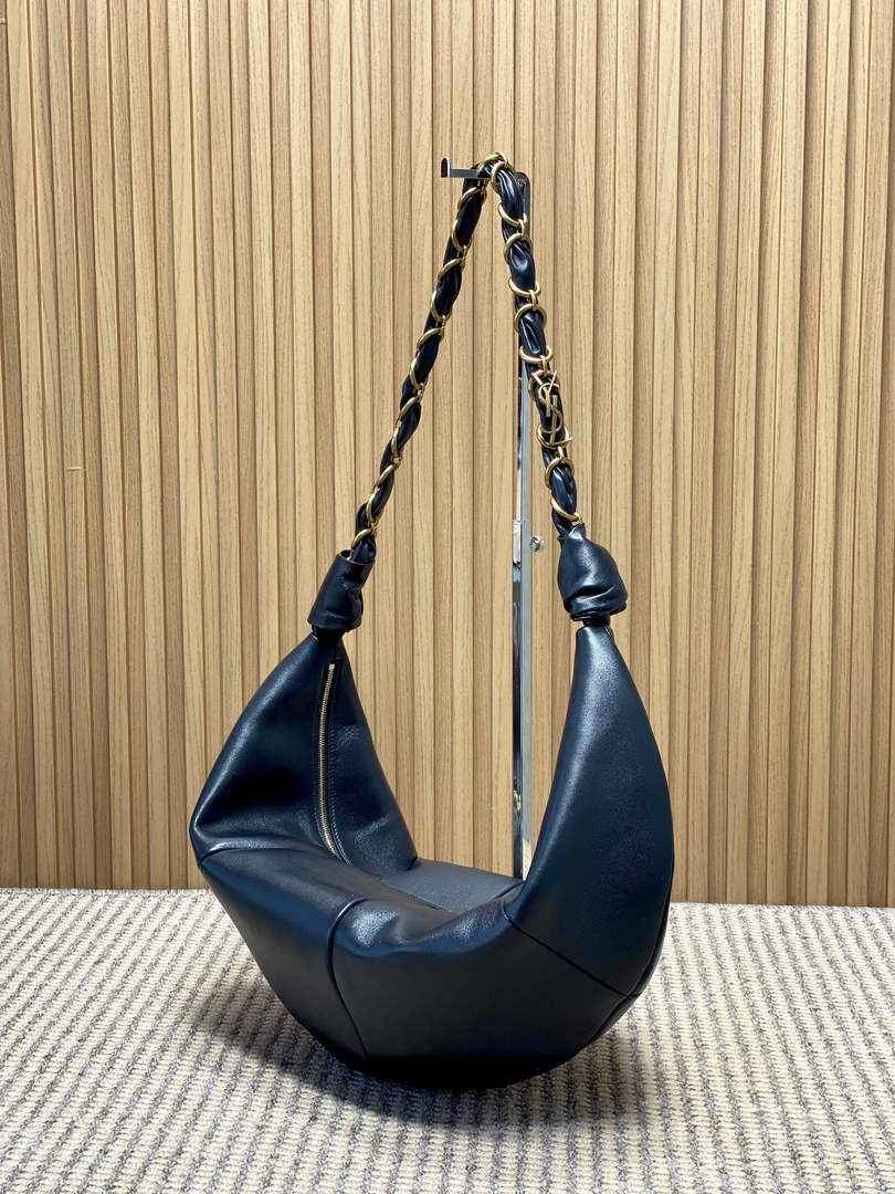 Saint Laurent 862210 YSL AMALIA hobo in lambskin Black