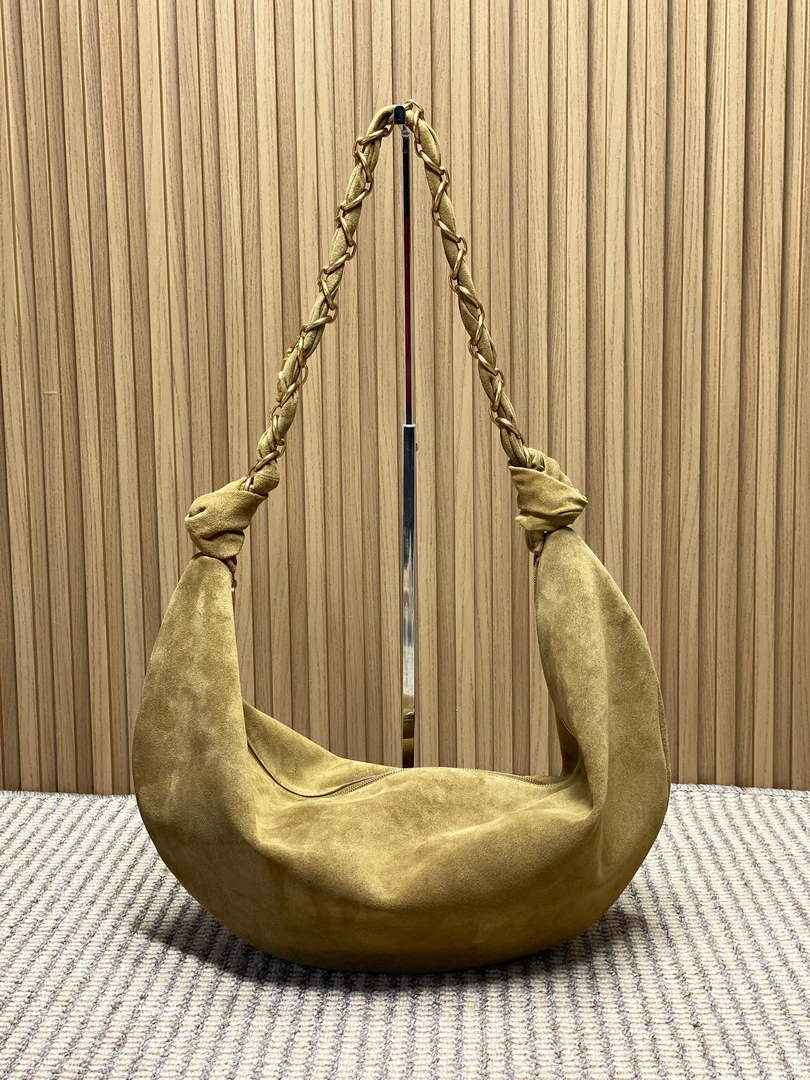 Saint Laurent 862210 YSL AMALIA hobo in Suede Tan