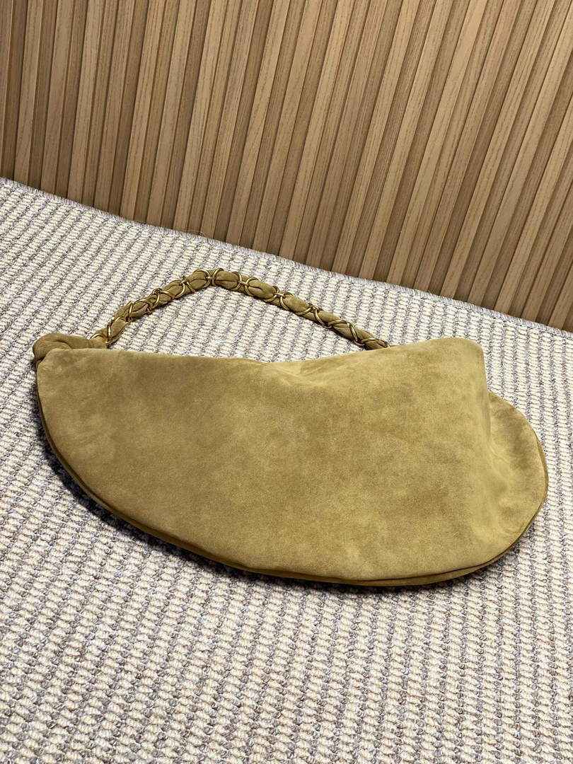 Saint Laurent 862210 YSL AMALIA hobo in Suede Tan
