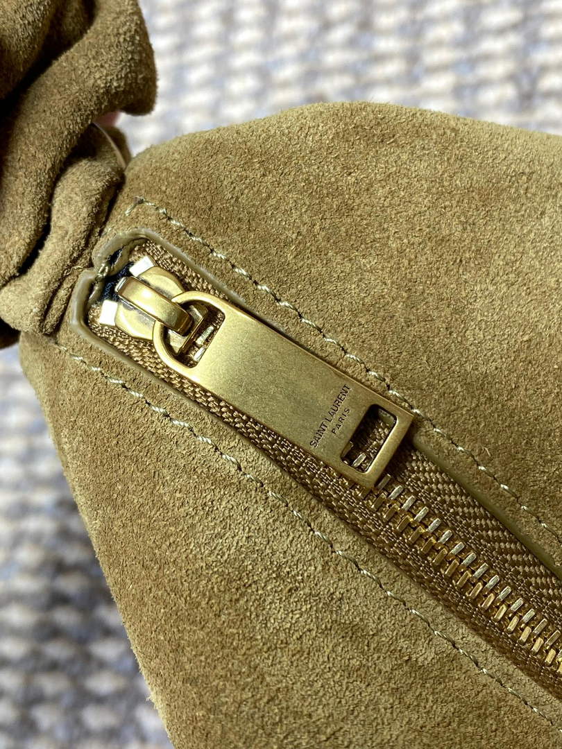 Saint Laurent 862210 YSL AMALIA hobo in Suede Tan