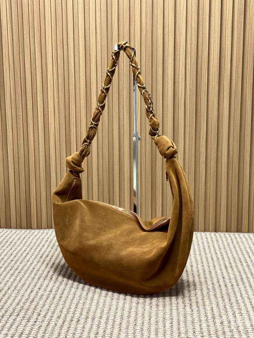 Saint Laurent 862210 YSL AMALIA hobo in Suede Brown