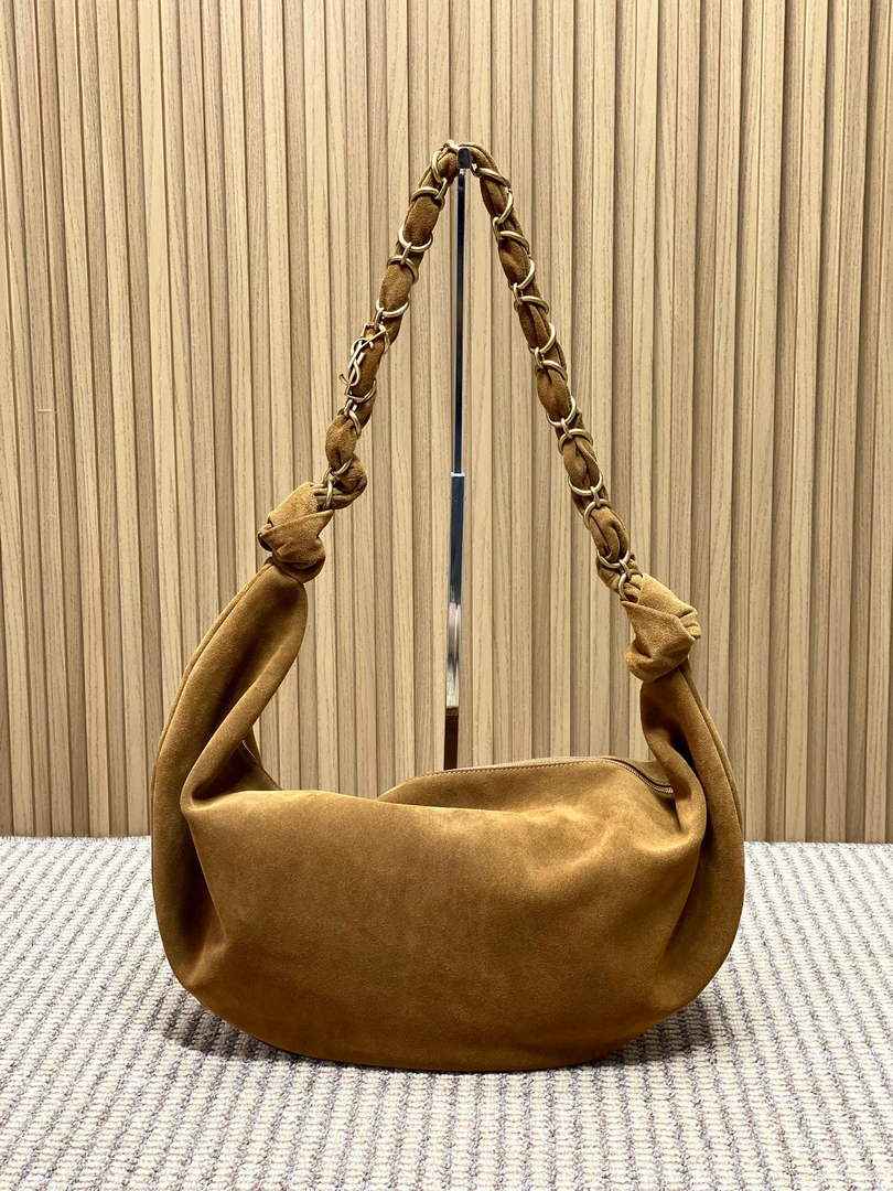 Saint Laurent 862210 YSL AMALIA hobo in Suede Brown