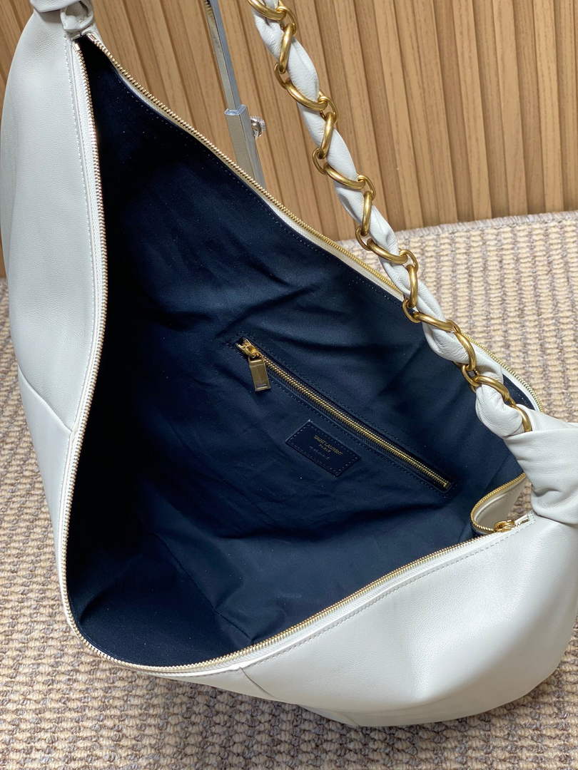 Saint Laurent 862210 YSL AMALIA hobo in lambskin Beige