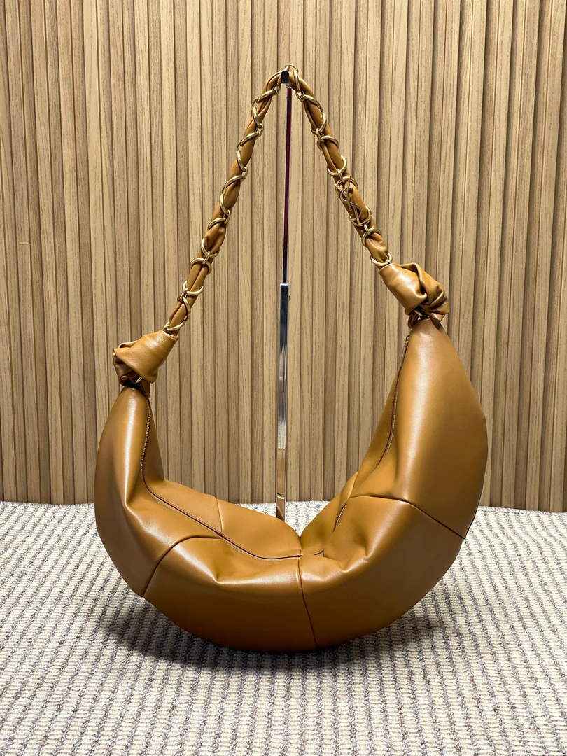 Saint Laurent 862210 YSL AMALIA hobo in lambskin Brown