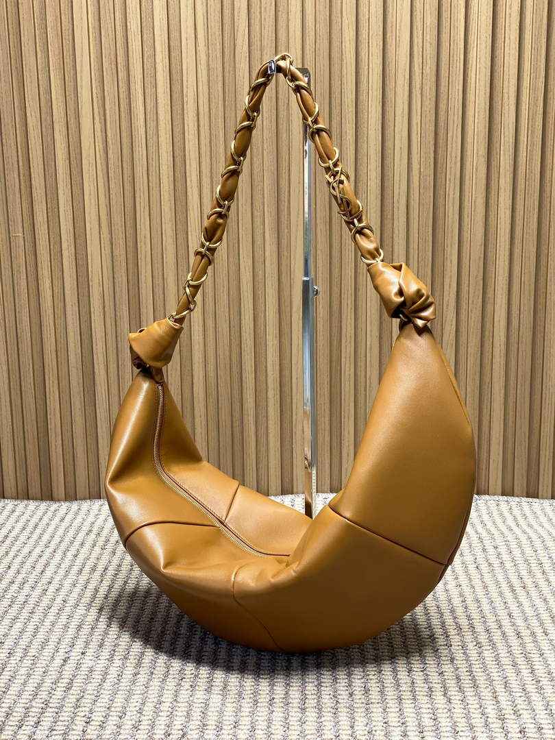 Saint Laurent 862210 YSL AMALIA hobo in lambskin Brown