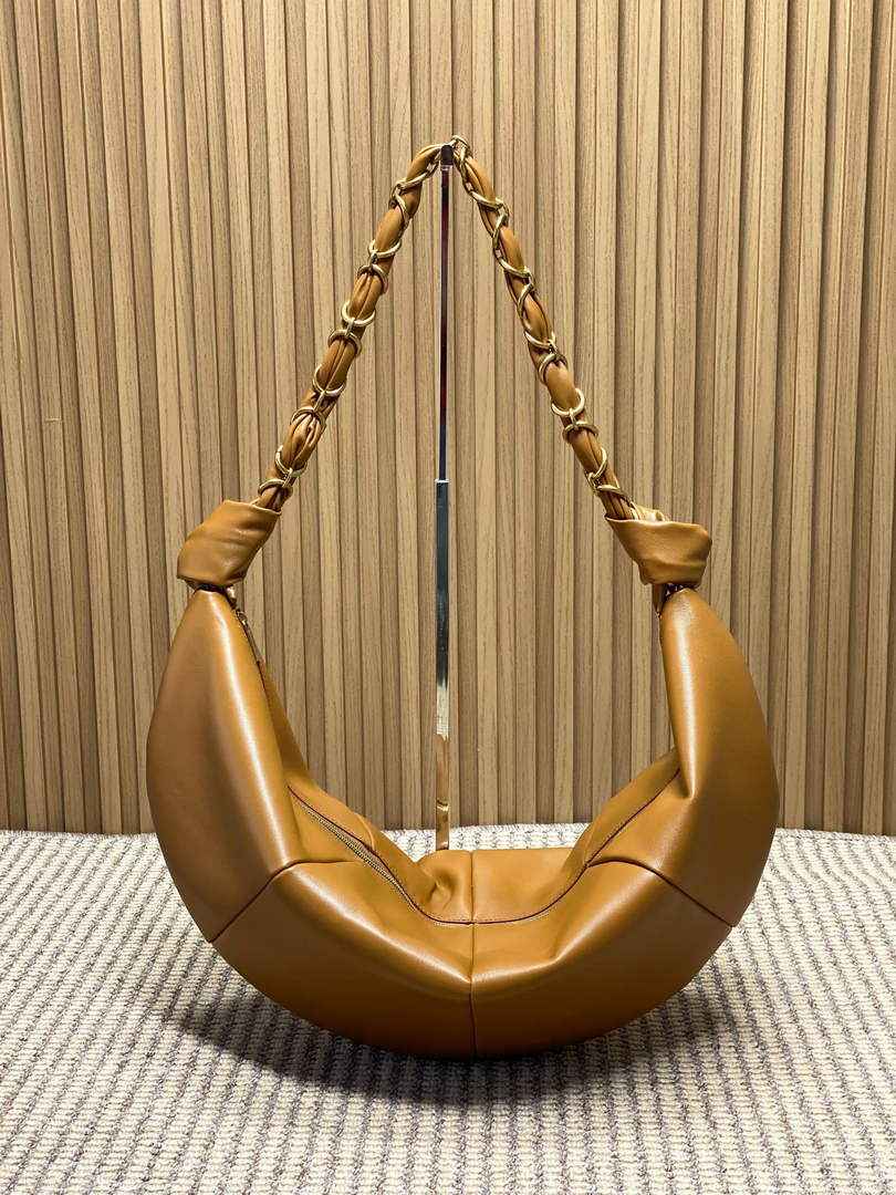 Saint Laurent 862210 YSL AMALIA hobo in lambskin Brown