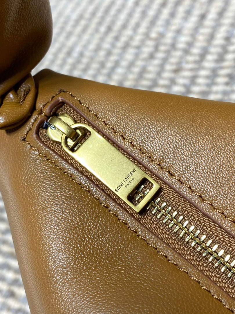 Saint Laurent 862210 YSL AMALIA hobo in lambskin Brown