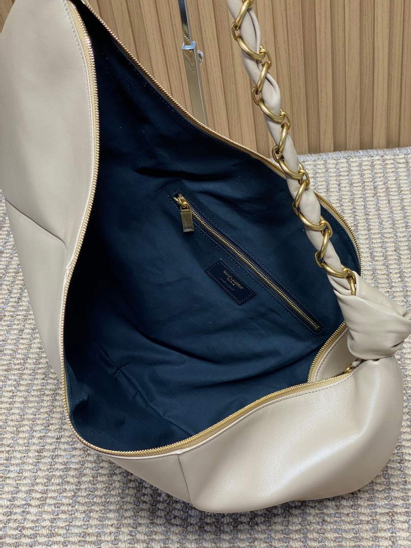 Saint Laurent 862210 YSL AMALIA hobo in lambskin Apricot
