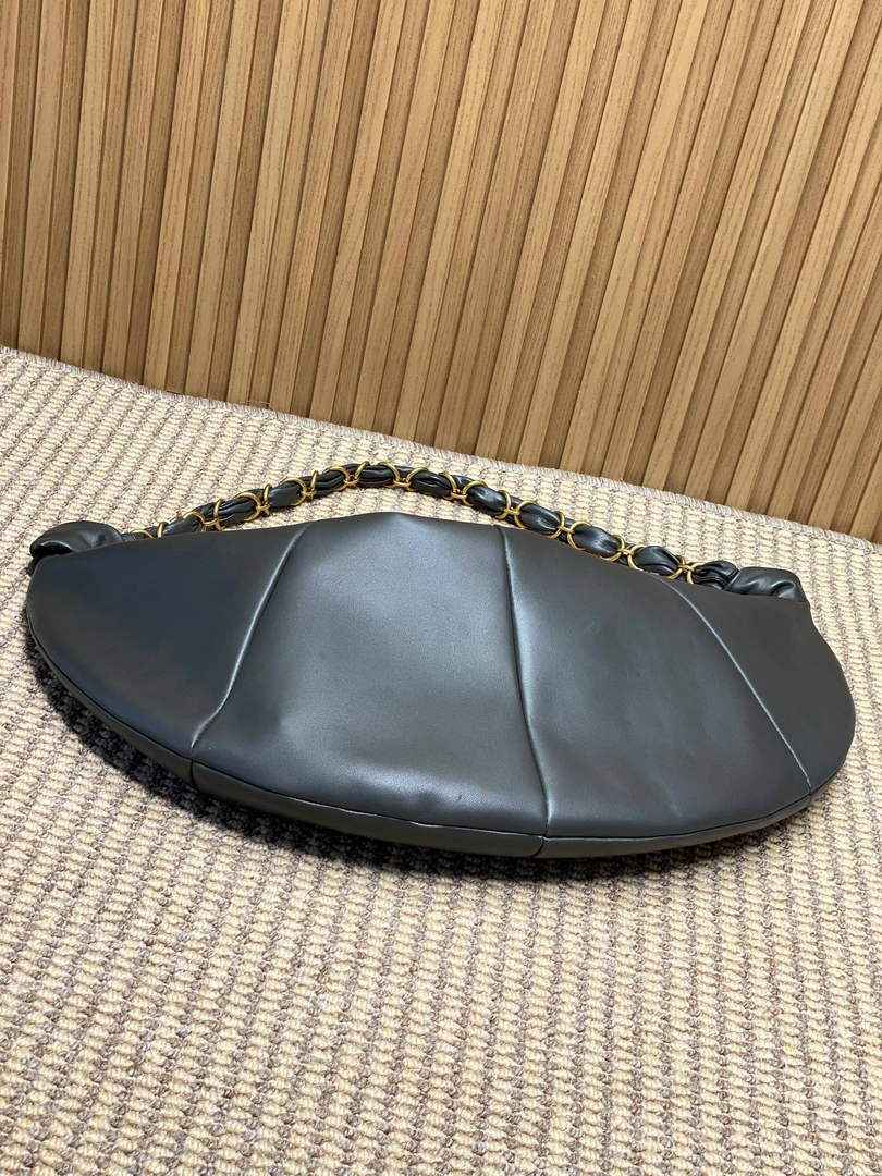 Saint Laurent 862210 YSL AMALIA hobo in lambskin Gray