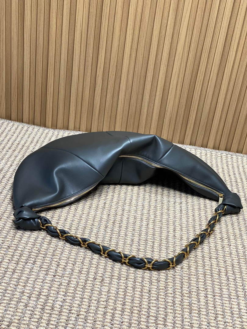Saint Laurent 862210 YSL AMALIA hobo in lambskin Gray