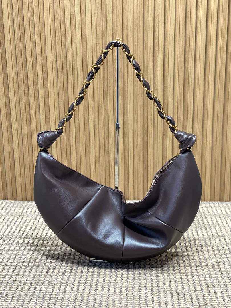 Saint Laurent 862210 YSL AMALIA hobo in lambskin Coffee