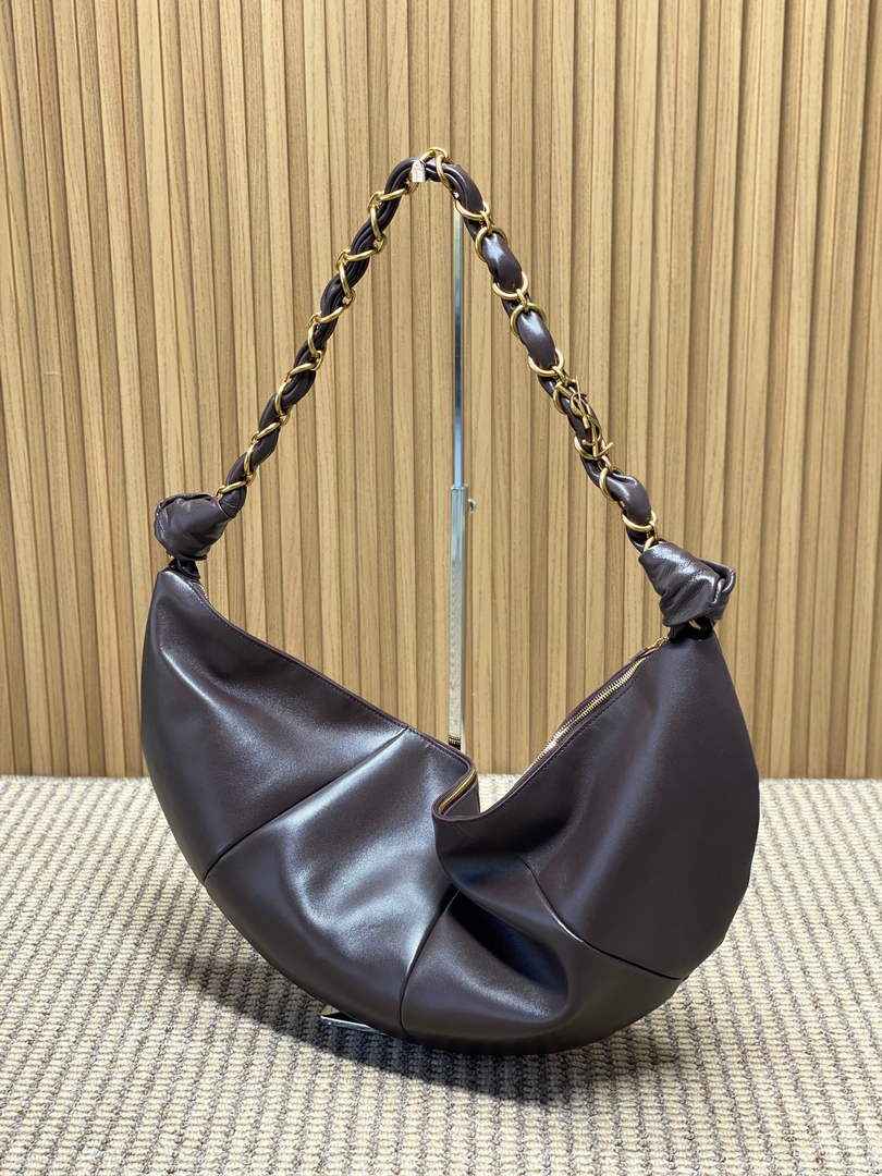 Saint Laurent 862210 YSL AMALIA hobo in lambskin Coffee
