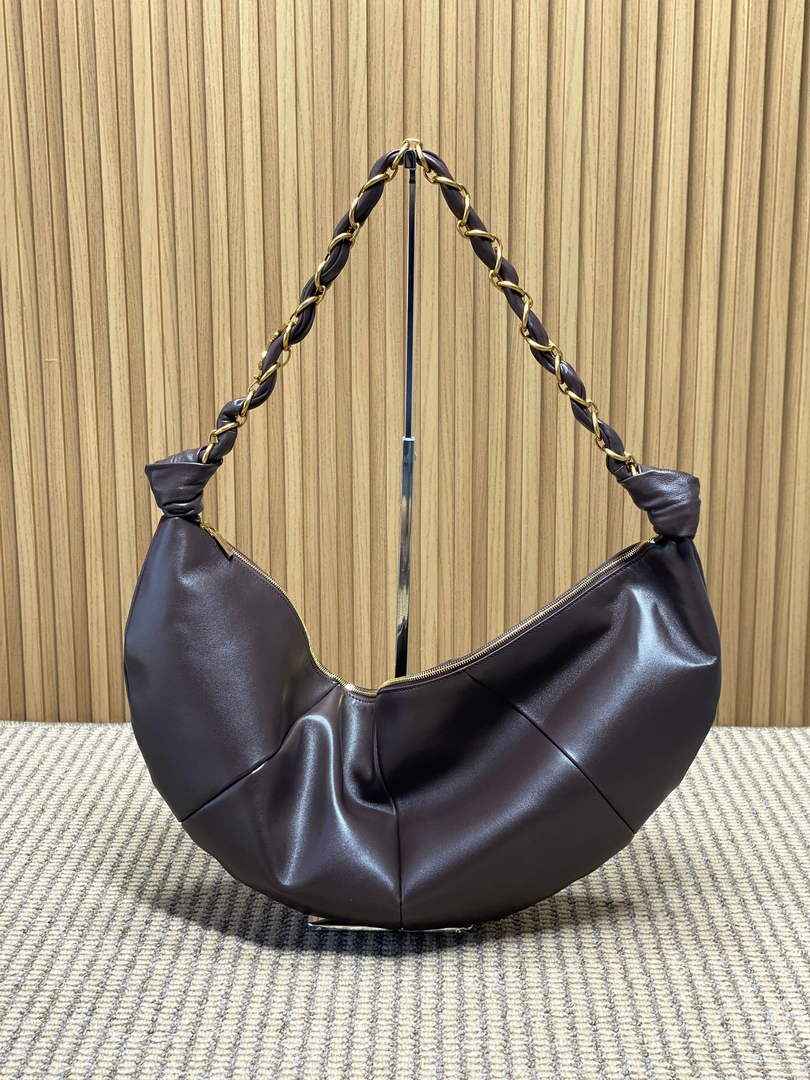 Saint Laurent 862210 YSL AMALIA hobo in lambskin Coffee