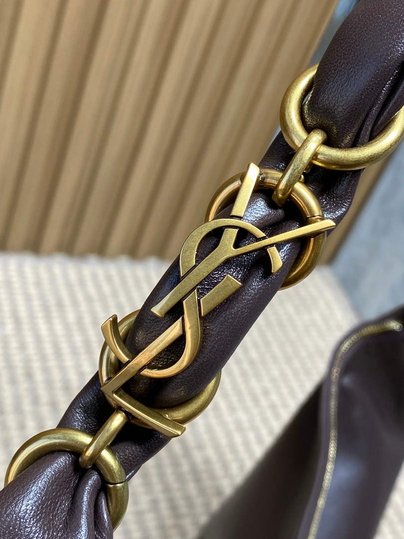 Saint Laurent 862210 YSL AMALIA hobo in lambskin Coffee