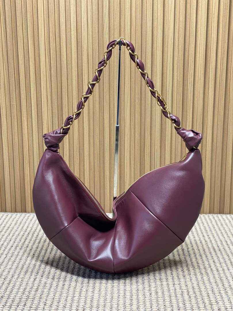 Saint Laurent 862210 YSL AMALIA hobo in lambskin Wine Red