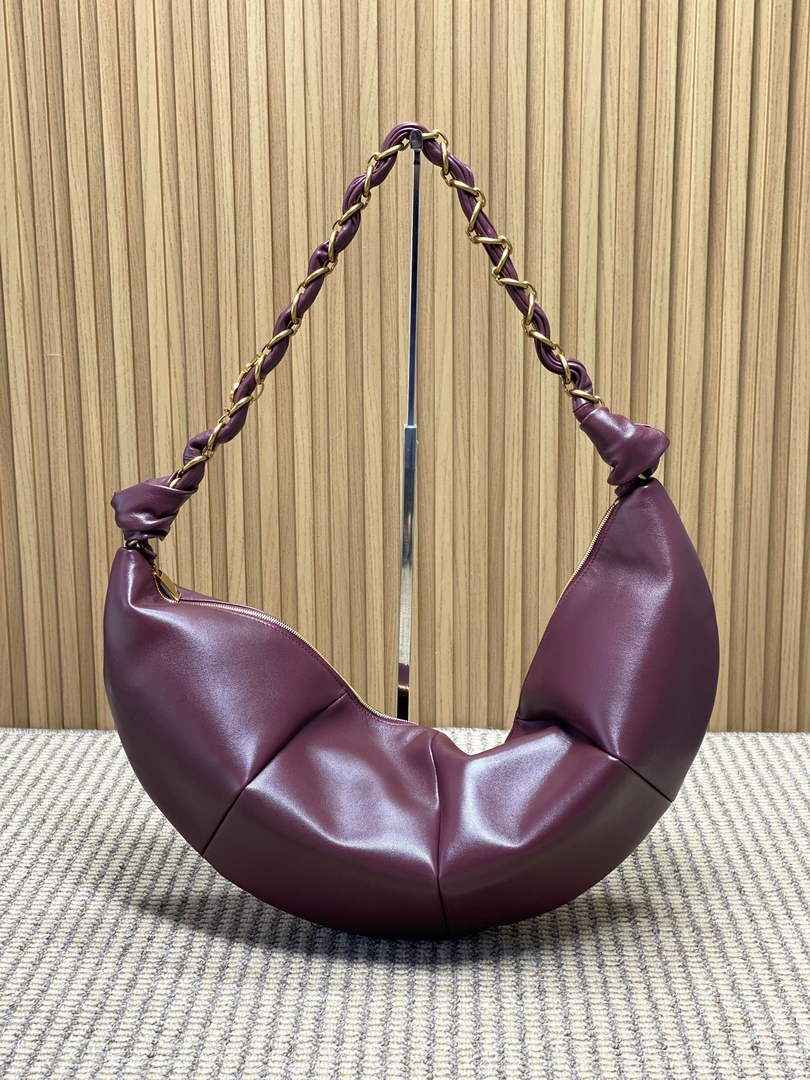 Saint Laurent 862210 YSL AMALIA hobo in lambskin Wine Red