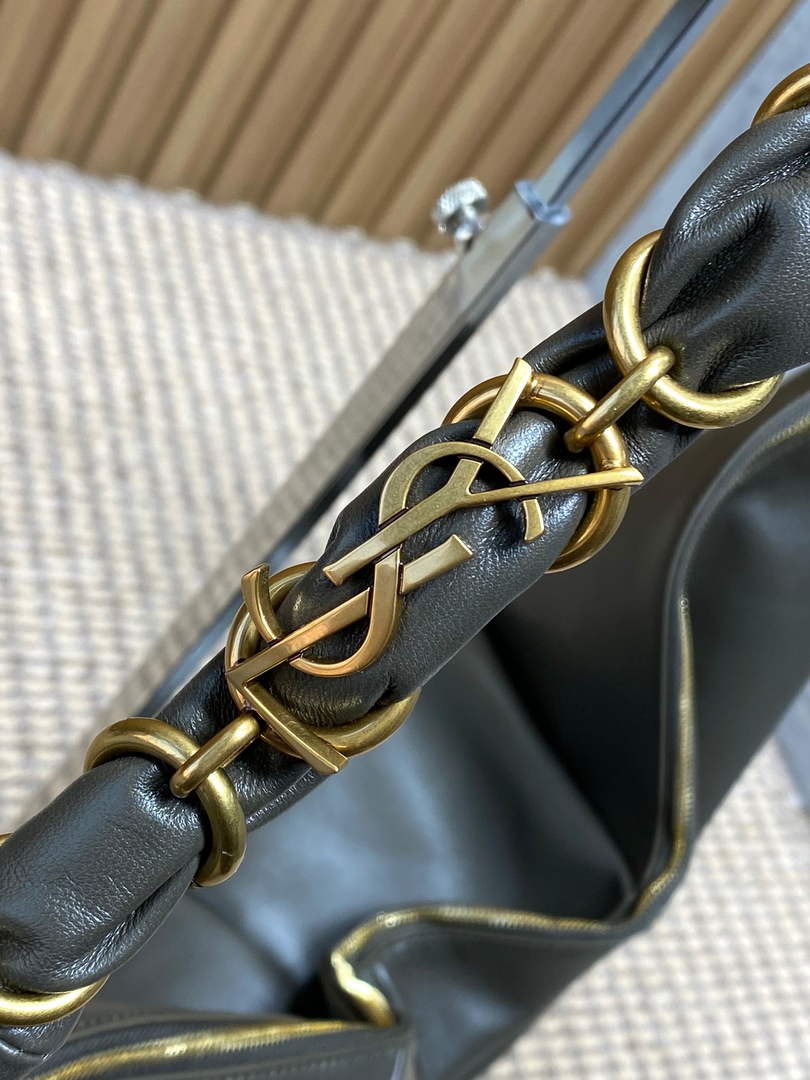 Saint Laurent 862210 YSL AMALIA hobo in lambskin Green