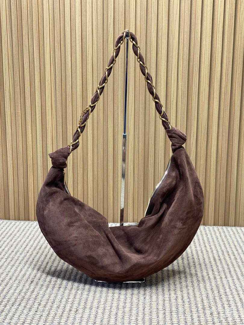 Saint Laurent 862210 YSL AMALIA hobo in Suede Coffee