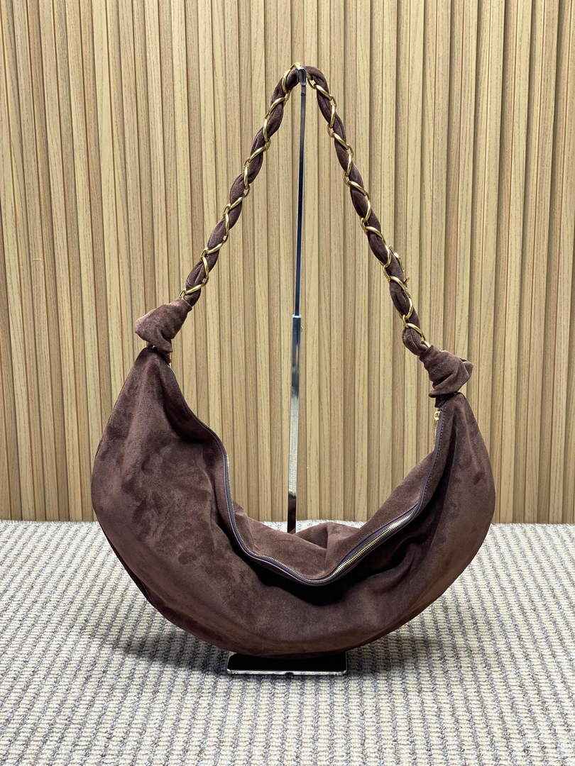 Saint Laurent 862210 YSL AMALIA hobo in Suede Coffee