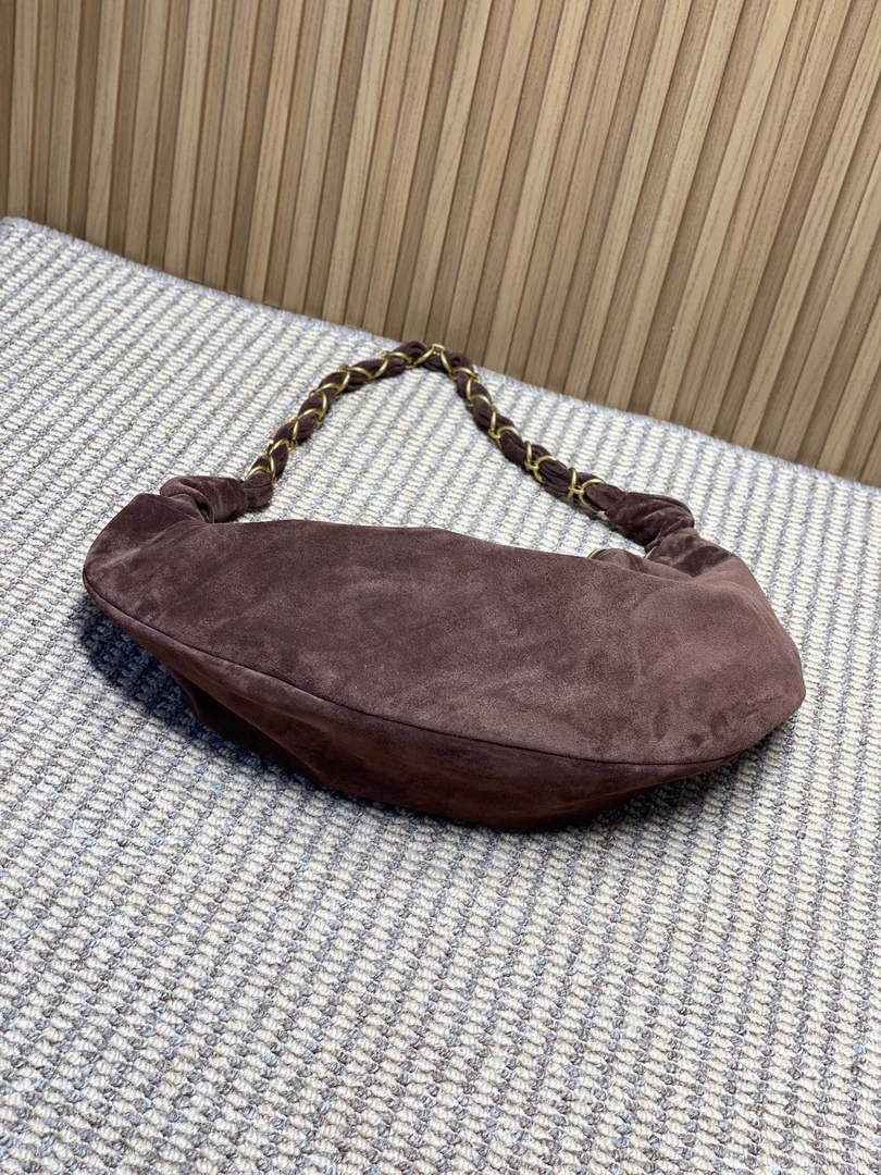Saint Laurent 862210 YSL AMALIA hobo in Suede Coffee