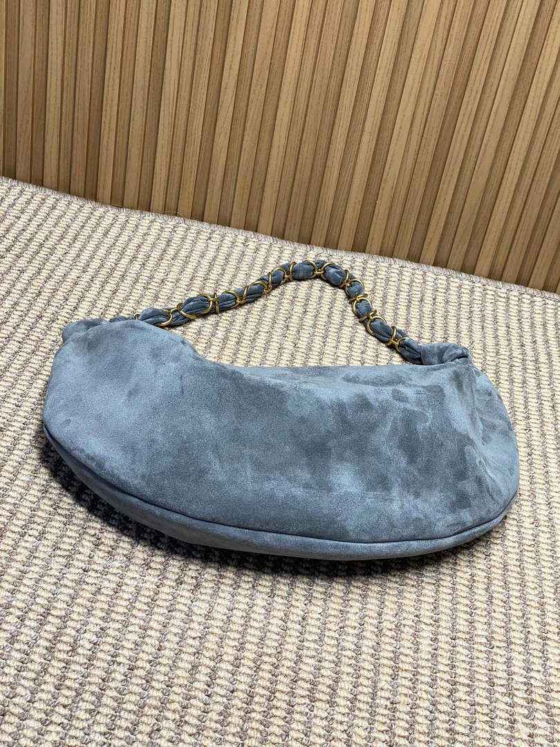 Saint Laurent 862210 YSL AMALIA hobo in Suede Gray