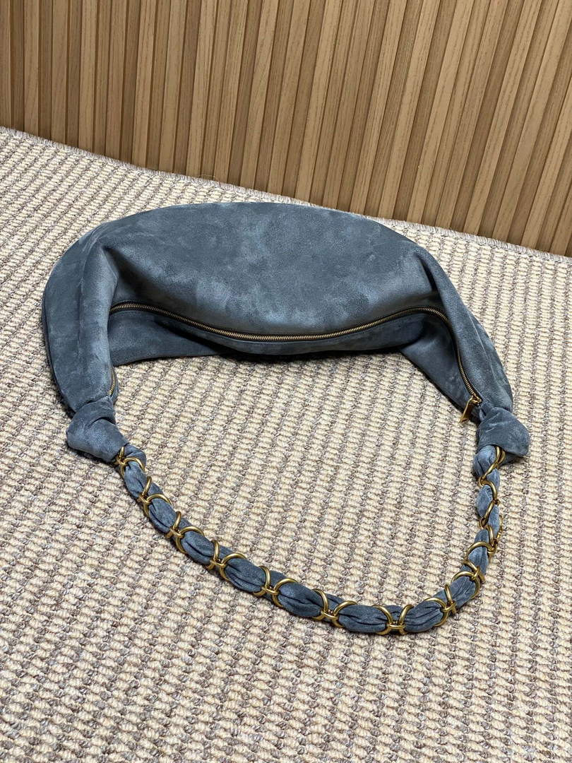 Saint Laurent 862210 YSL AMALIA hobo in Suede Gray