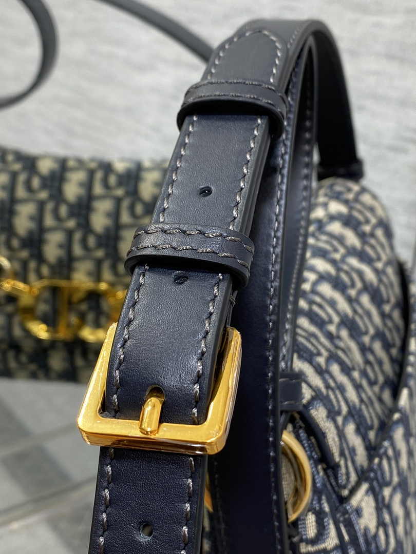 Small CD Besace Bag M9380 Blue Dior Oblique Jacquard - Default Title - View 6