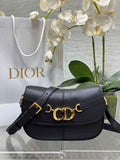 Dior Small CD Besace Bag M9380 Black Calfskin - Default Title - View 1