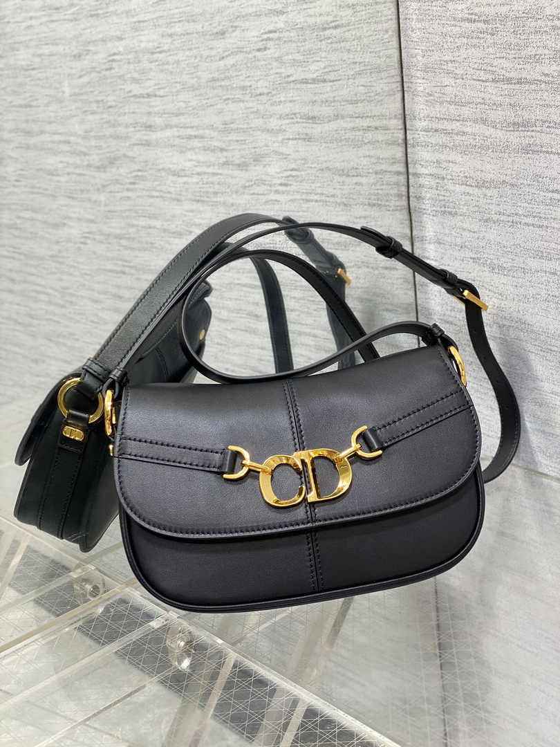 Dior Small CD Besace Bag M9380 Black Calfskin - Default Title - View 2