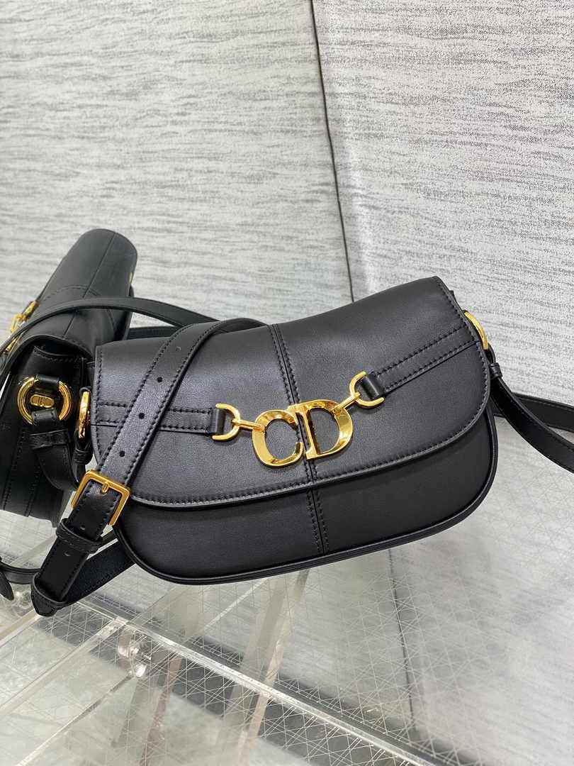 Dior Small CD Besace Bag M9380 Black Calfskin - Default Title - View 3