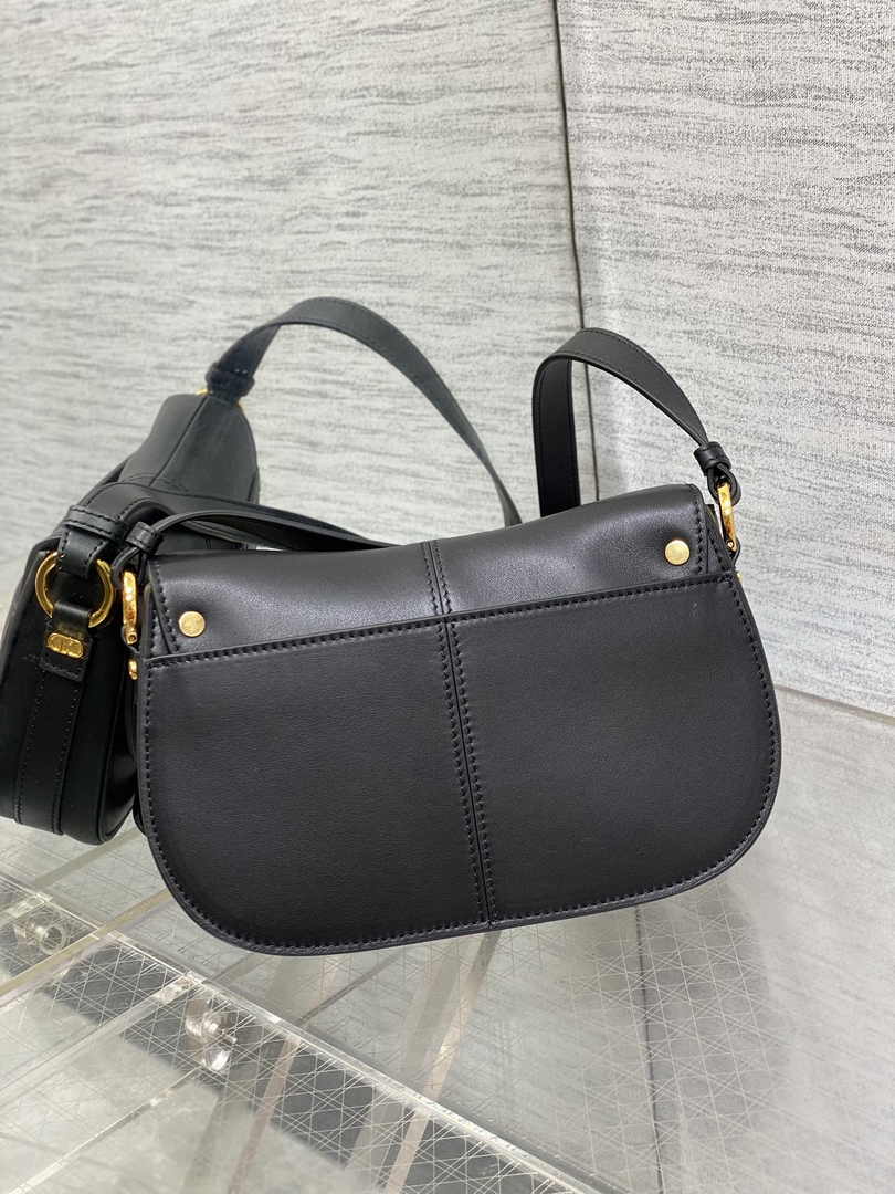 Dior Small CD Besace Bag M9380 Black Calfskin - Default Title - View 5