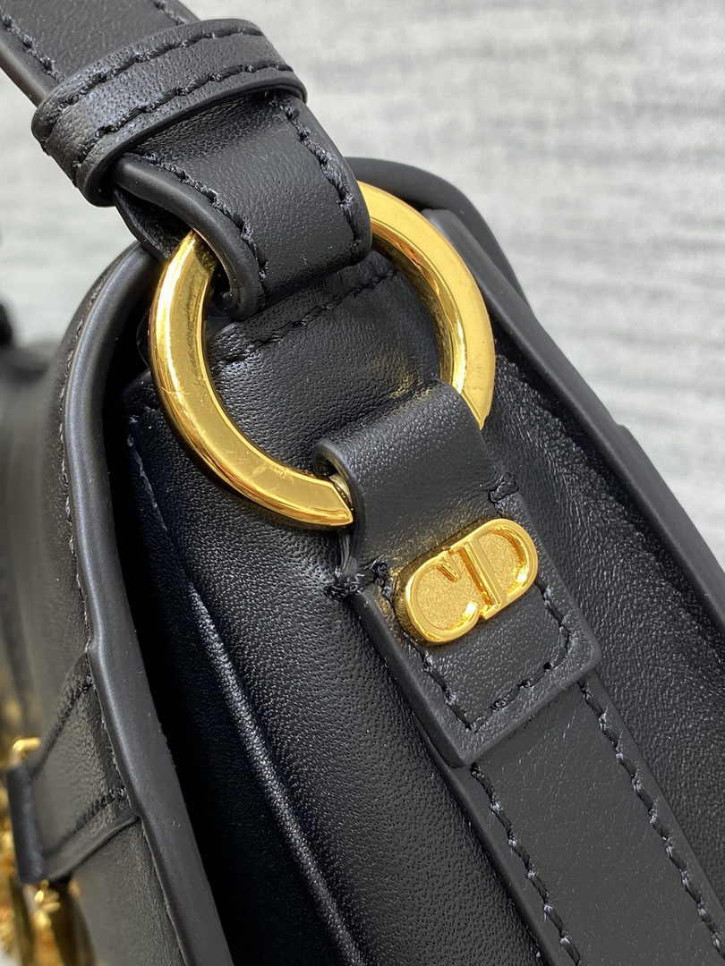 Dior Small CD Besace Bag M9380 Black Calfskin - Default Title - View 7
