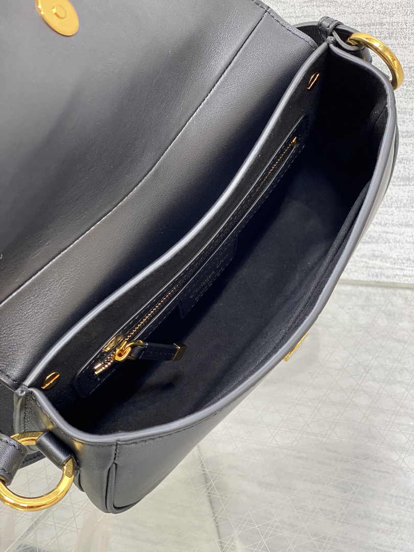Dior Small CD Besace Bag M9380 Black Calfskin - Default Title - View 9