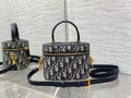 Small CD Signature Vanity Case S2203 Blue Dior Oblique Jacquard - Default Title - View 1