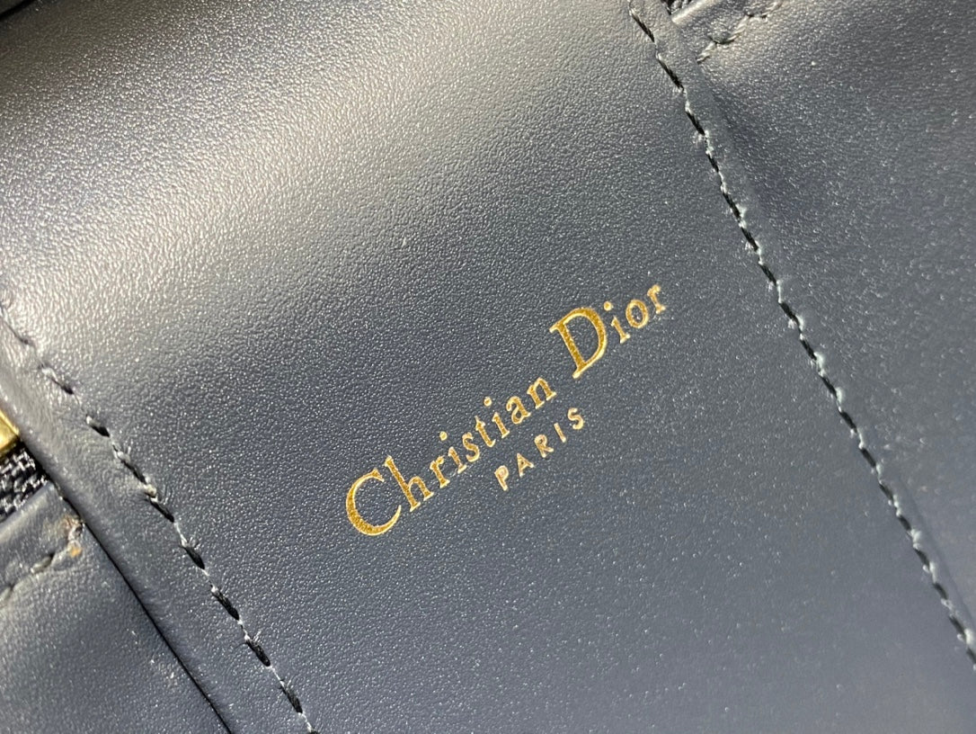 Small CD Signature Vanity Case S2203 Blue Dior Oblique Jacquard - Default Title - View 9