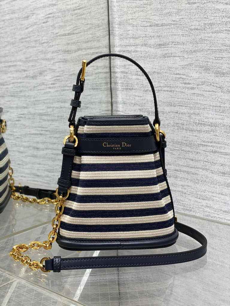 Small C'est Dior Bag M2272 Blue Jacquard - Default Title - View 3