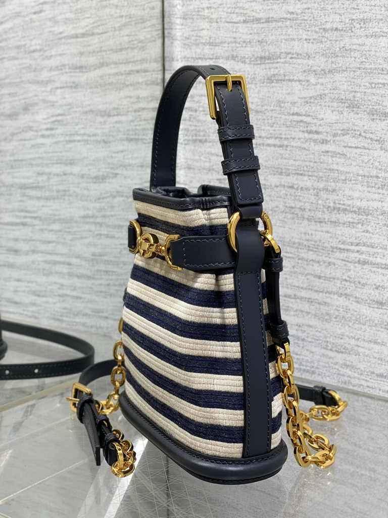 Small C'est Dior Bag M2272 Blue Jacquard - Default Title - View 4