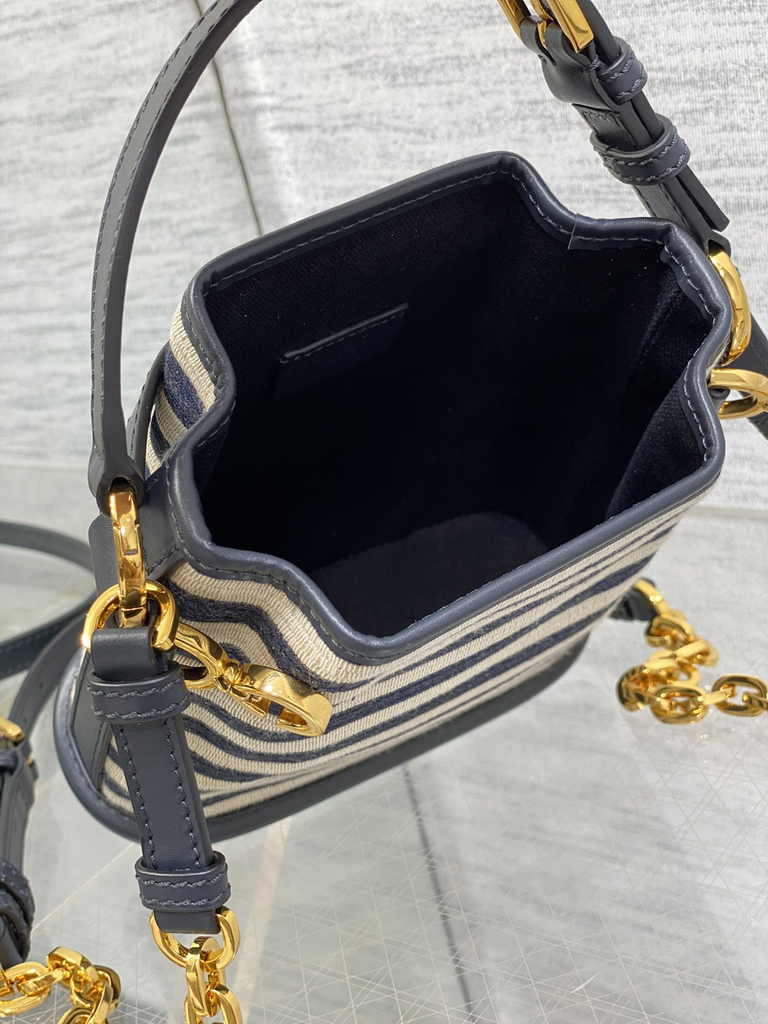 Small C'est Dior Bag M2272 Blue Jacquard - Default Title - View 6