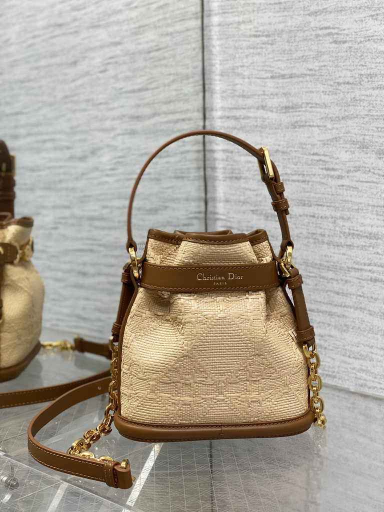 Small C'est Dior Bag M2272 Brown Oblique Jacquard - Default Title - View 3