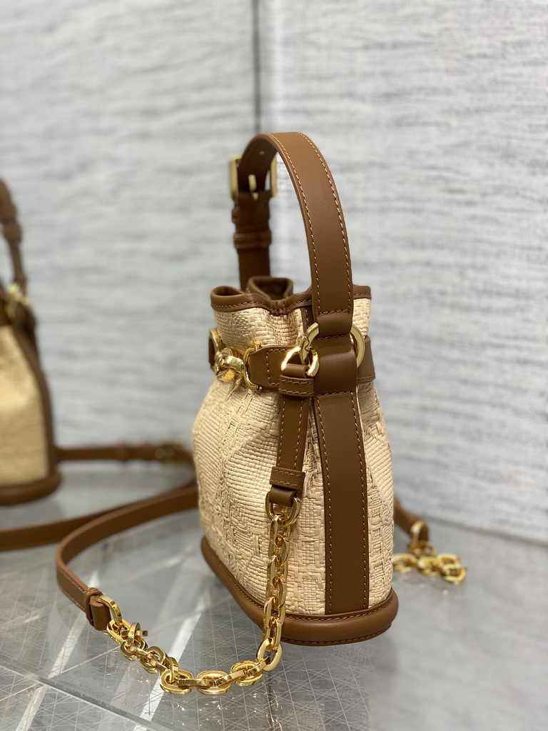 Small C'est Dior Bag M2272 Brown Oblique Jacquard - Default Title - View 4