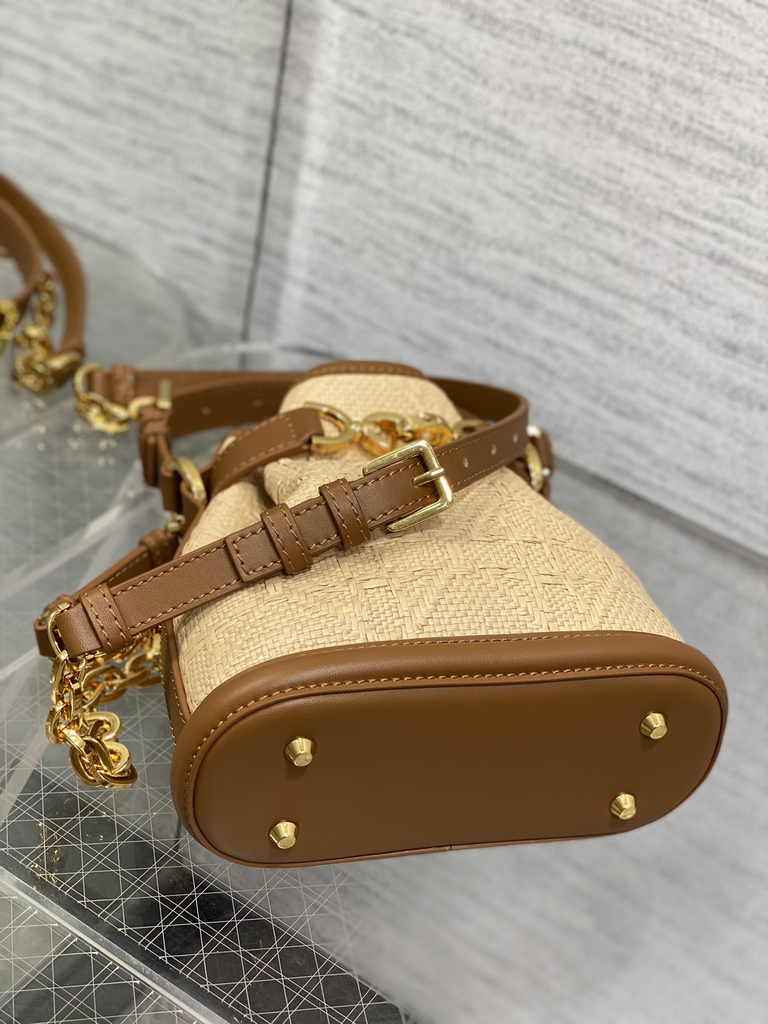 Small C'est Dior Bag M2272 Brown Oblique Jacquard - Default Title - View 5