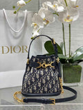 Small C'est Dior Bag M2272 Blue Dior Oblique Jacquard - Default Title - View 1