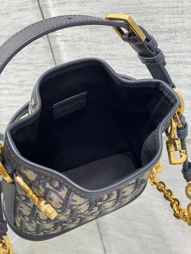 Small C'est Dior Bag M2272 Blue Dior Oblique Jacquard - Default Title - View 6