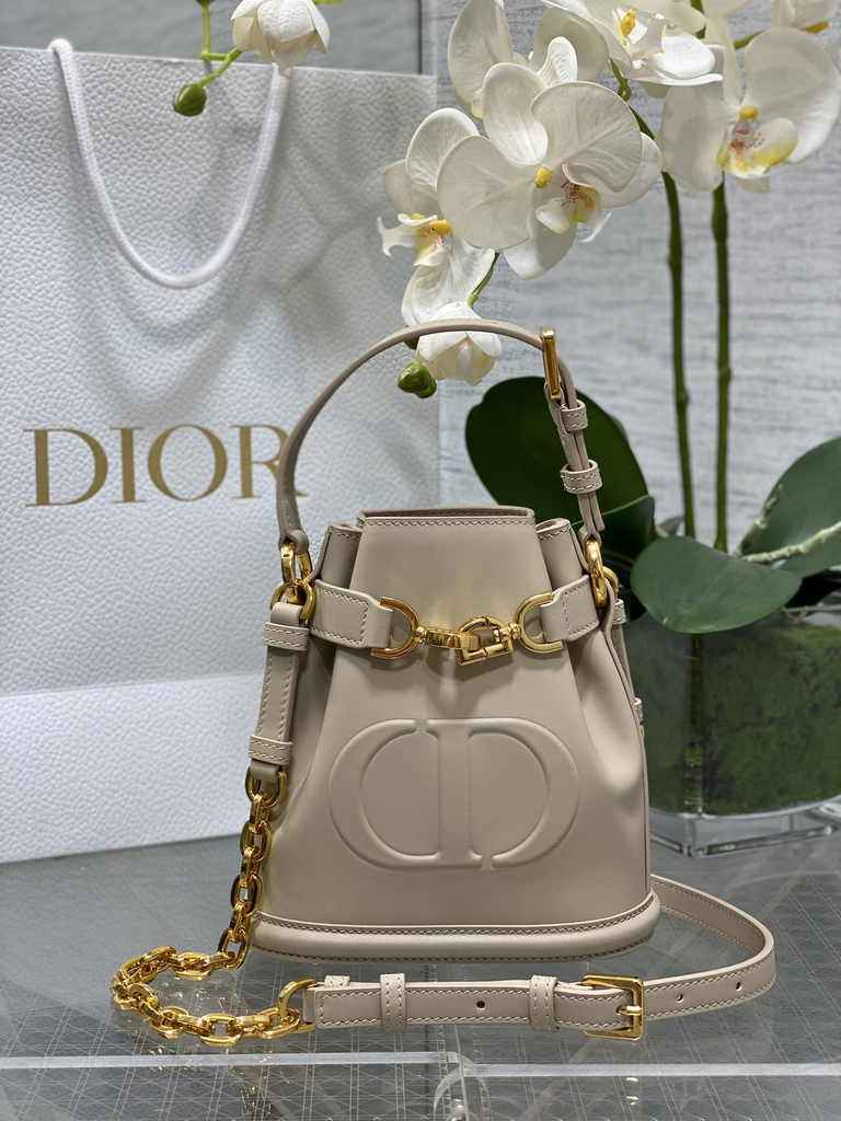 Small C'est Dior Bag M2272 Apricot CD-Embossed Calfskin - Default Title - View 1