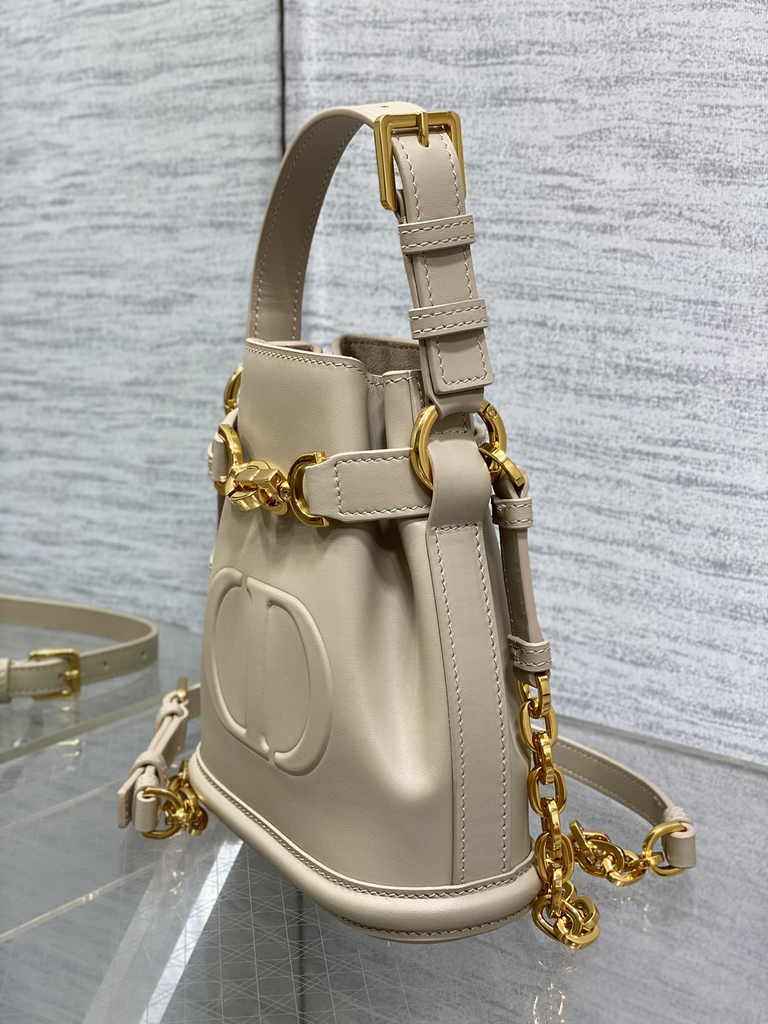 Small C'est Dior Bag M2272 Apricot CD-Embossed Calfskin - Default Title - View 4
