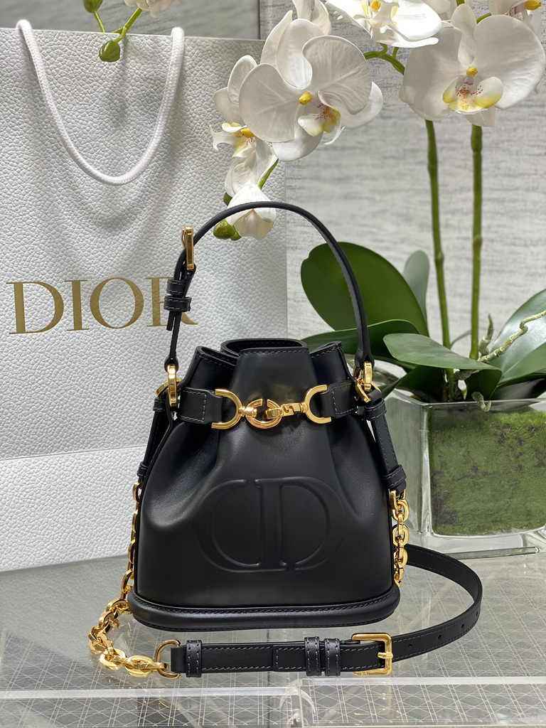 Small C'est Dior Bag M2272 Black CD-Embossed Calfskin - Default Title - View 1