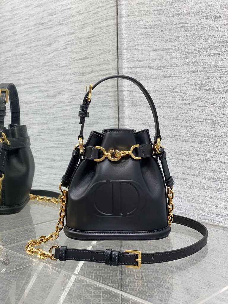 Small C'est Dior Bag M2272 Black CD-Embossed Calfskin - Default Title - View 2