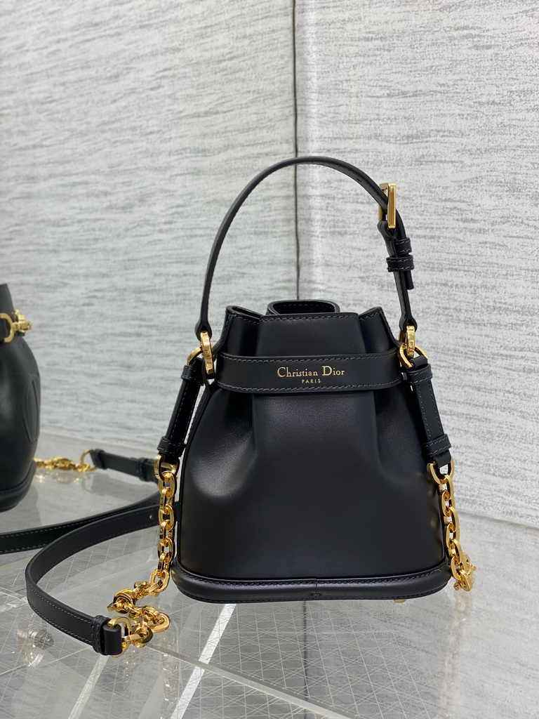 Small C'est Dior Bag M2272 Black CD-Embossed Calfskin - Default Title - View 3